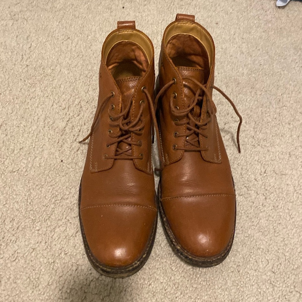Clarks leather boots brown size 12